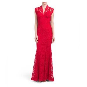 AIDA by Nicole Bakti Illusion Lace Top Gown